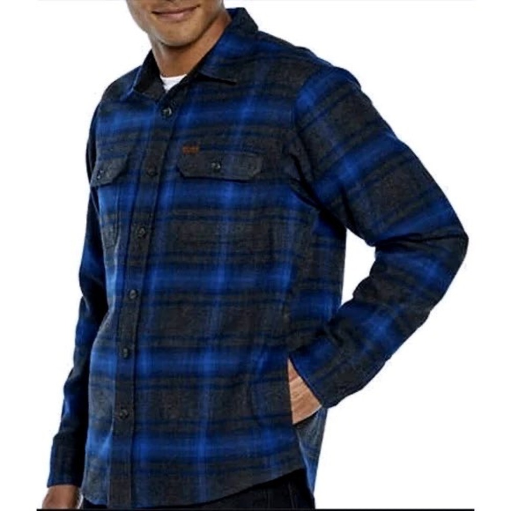 Orvis‎ Mens Big Bear Flannel Button Down Cotton Large NWT